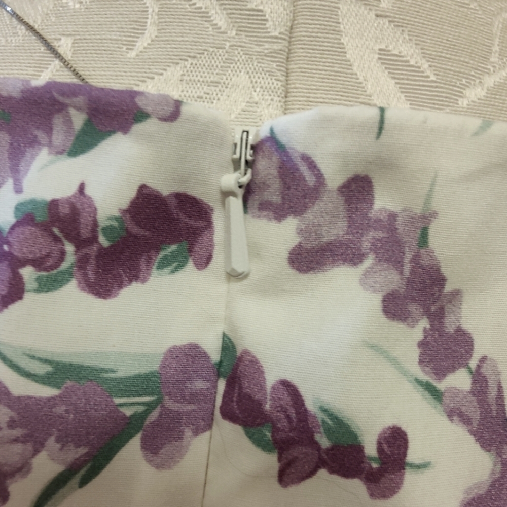 MaxMara Cotton Poplin Floral Print Dress - Size 8 - Picture 8 of 12
